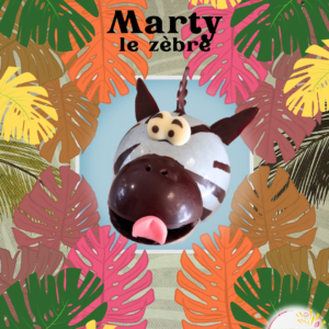 Marty le zèbre en chocolat